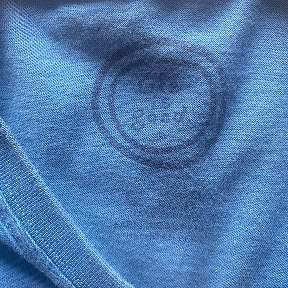 Life Is‎ Good Men’s Blue Long Sleeve Trail Hike Boot Print Graphic Tee Sz L - Picture 5 of 8